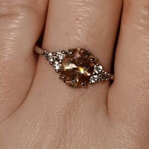 NEW SIZE 10 OVAL CITRINE RING
